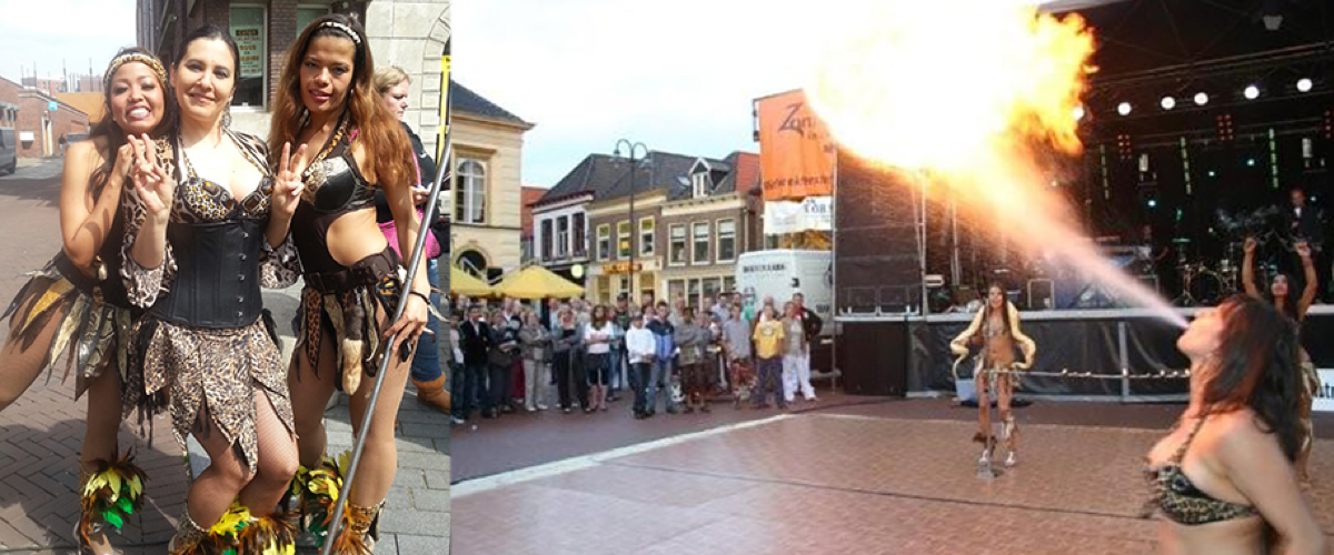 Limbodans voor winkelacties